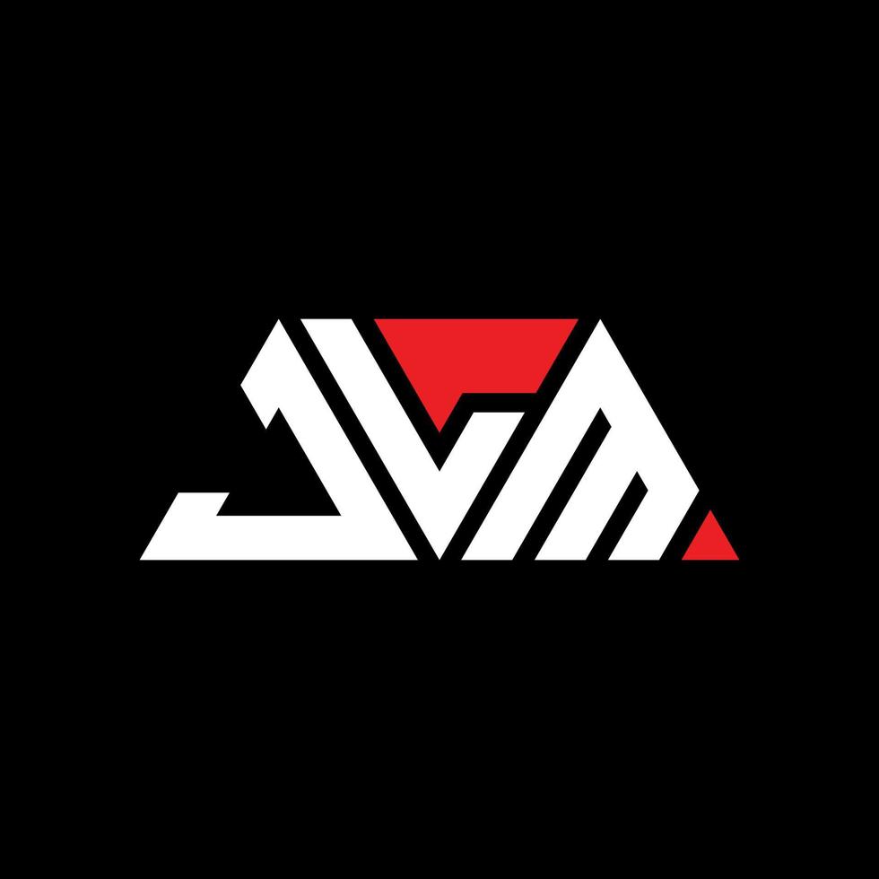 diseño de logotipo de letra triangular jlm con forma de triángulo. monograma de diseño del logotipo del triángulo jlm. plantilla de logotipo de vector de triángulo jlm con color rojo. logotipo triangular jlm logotipo simple, elegante y lujoso. jlm