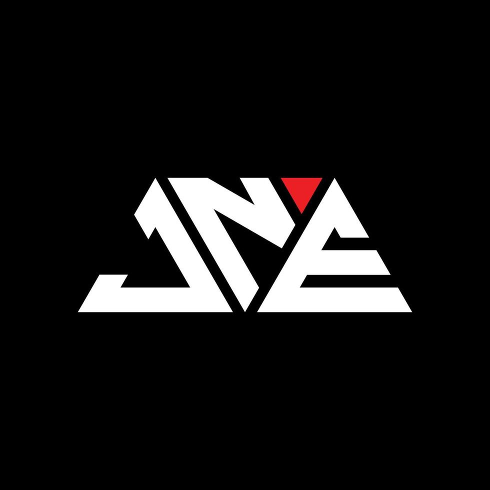 jne diseño de logotipo de letra triangular con forma de triángulo. monograma de diseño del logotipo del triángulo jne. plantilla de logotipo de vector de triángulo jne con color rojo. logotipo triangular jne logotipo simple, elegante y lujoso. jne