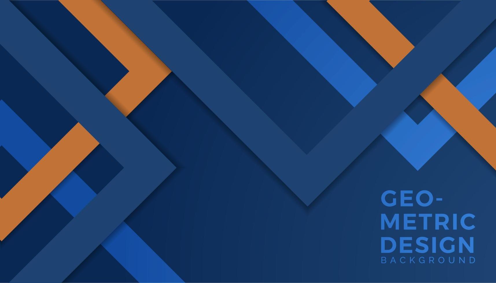 Fondo abstracto de formas geométricas azul y naranja vector