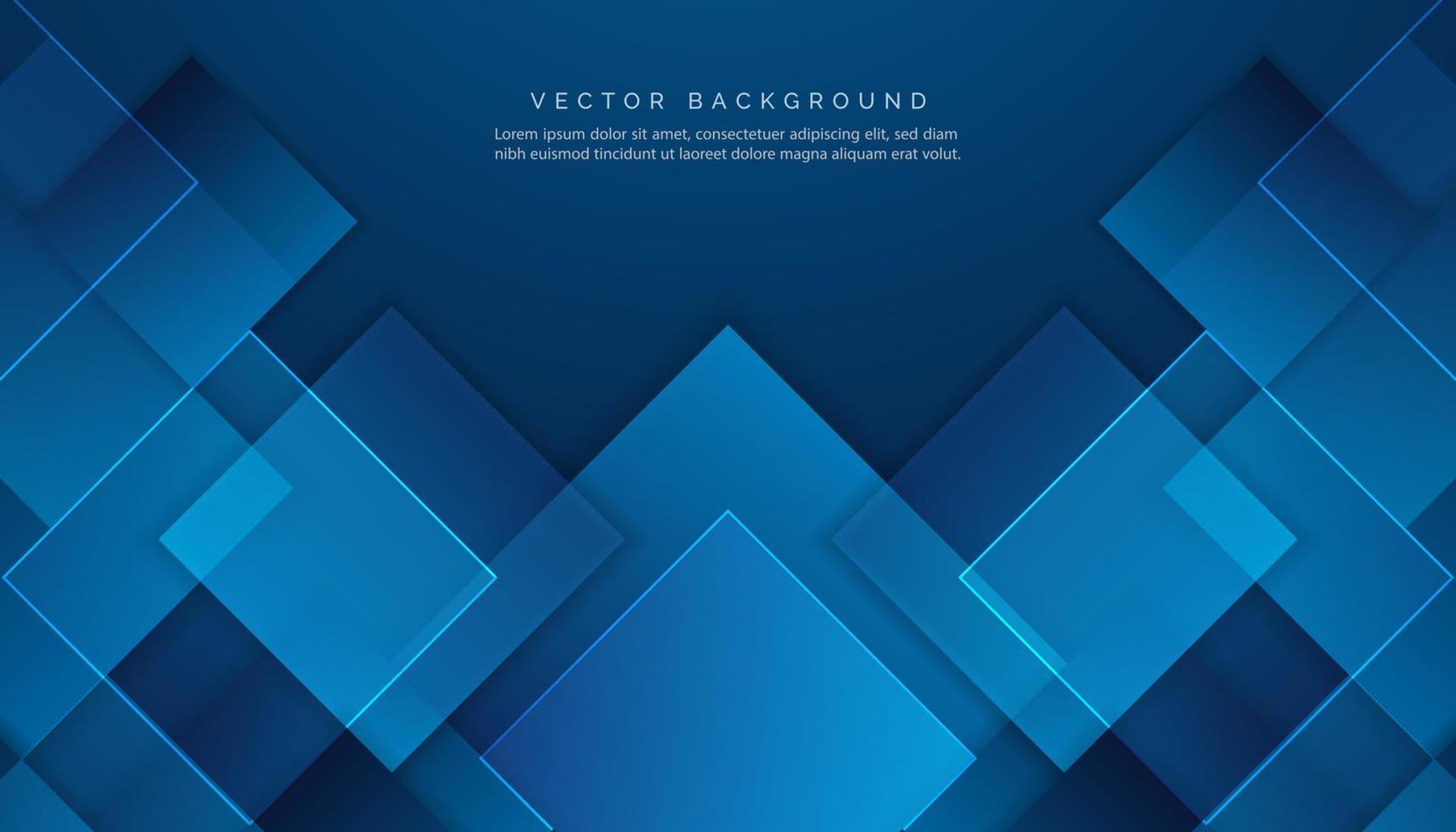 Abstract blue geometric shapes minimal background vector