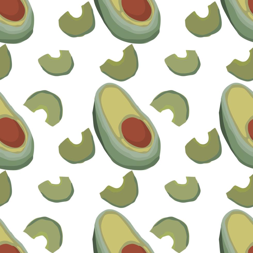 Seamless pattern with avocado. Wrapping paper pattern. Watercolor vector. vector