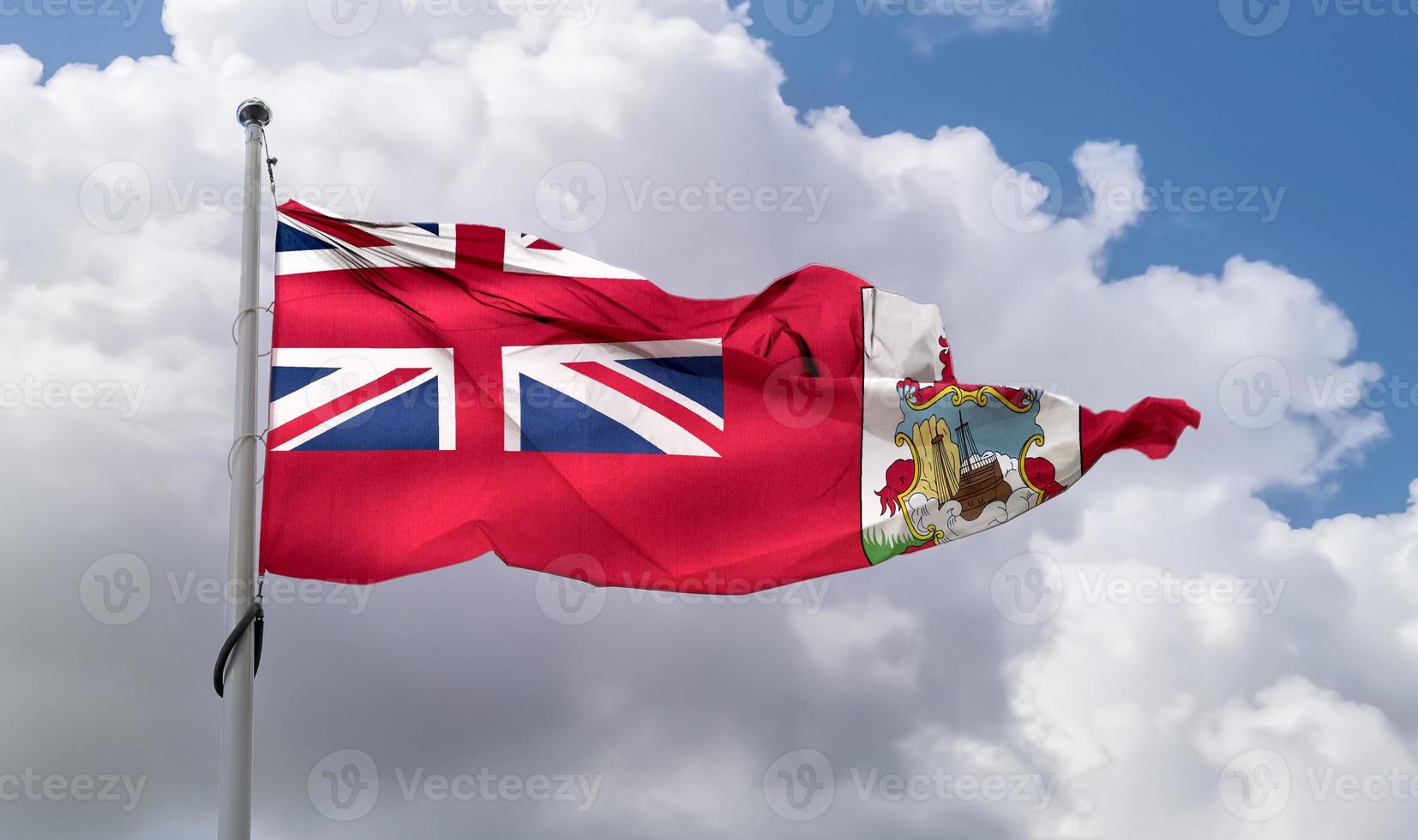 Bermuda flag - realistic waving fabric flag. photo