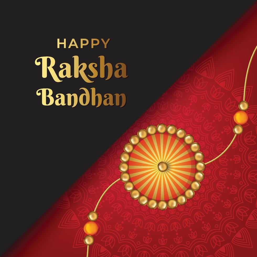 ilustración de raksha bandhan, festival indio de celebración de unión entre hermano y hermana con rakhi decorativo vector