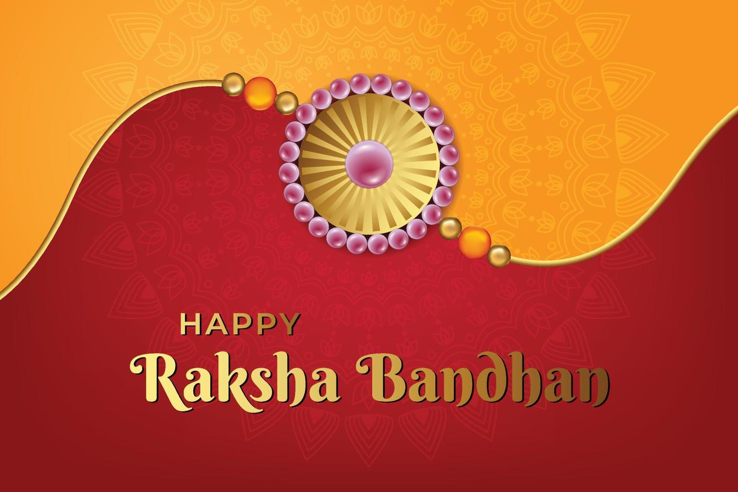 ilustración de raksha bandhan, festival indio de celebración de unión entre hermano y hermana con rakhi decorativo vector