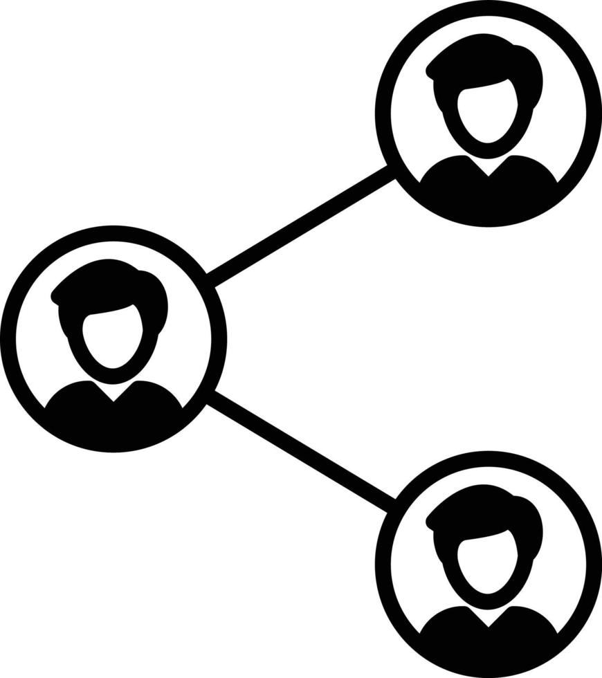 Sharing Glyph Icon vector