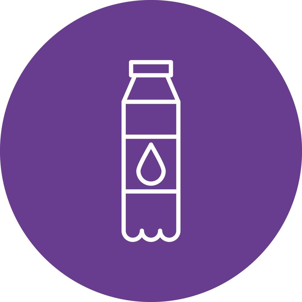 Water Bottle Line Circle Multicolor vector