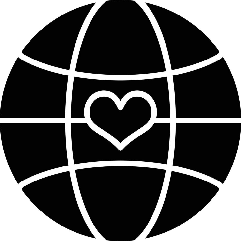 Globe Glyph Icon vector