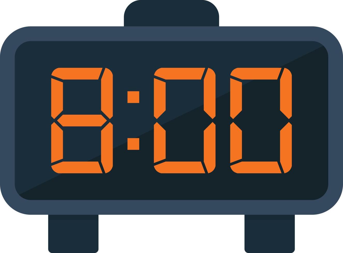 reloj despertador icono plano vector