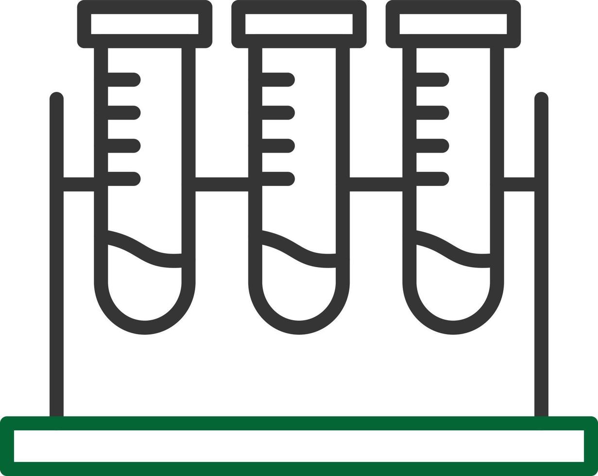 Test Tube Line Two Color vector