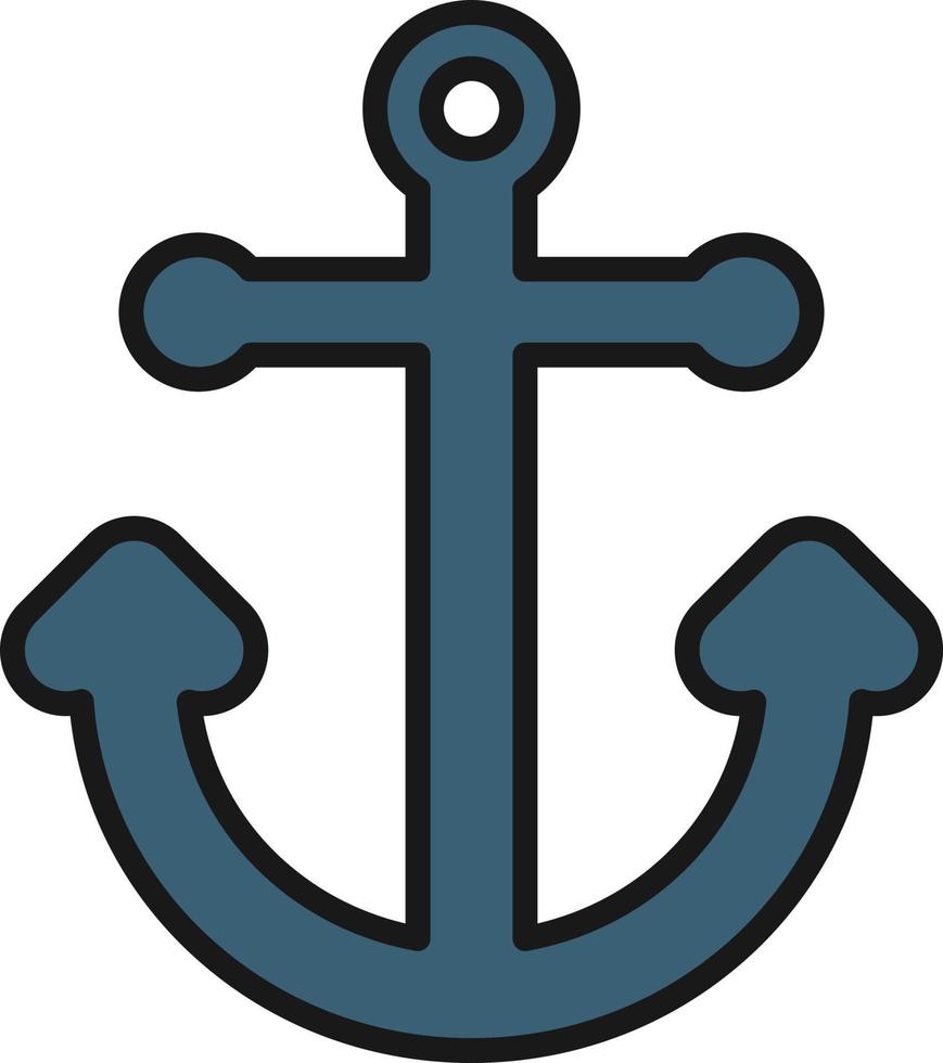 Anchor Line Filled vector