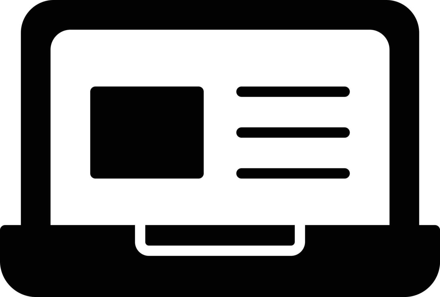 Laptop Glyph Icon vector