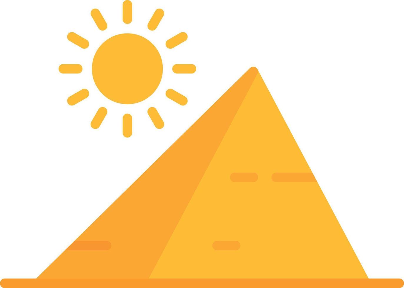 Pyramid Flat Icon vector