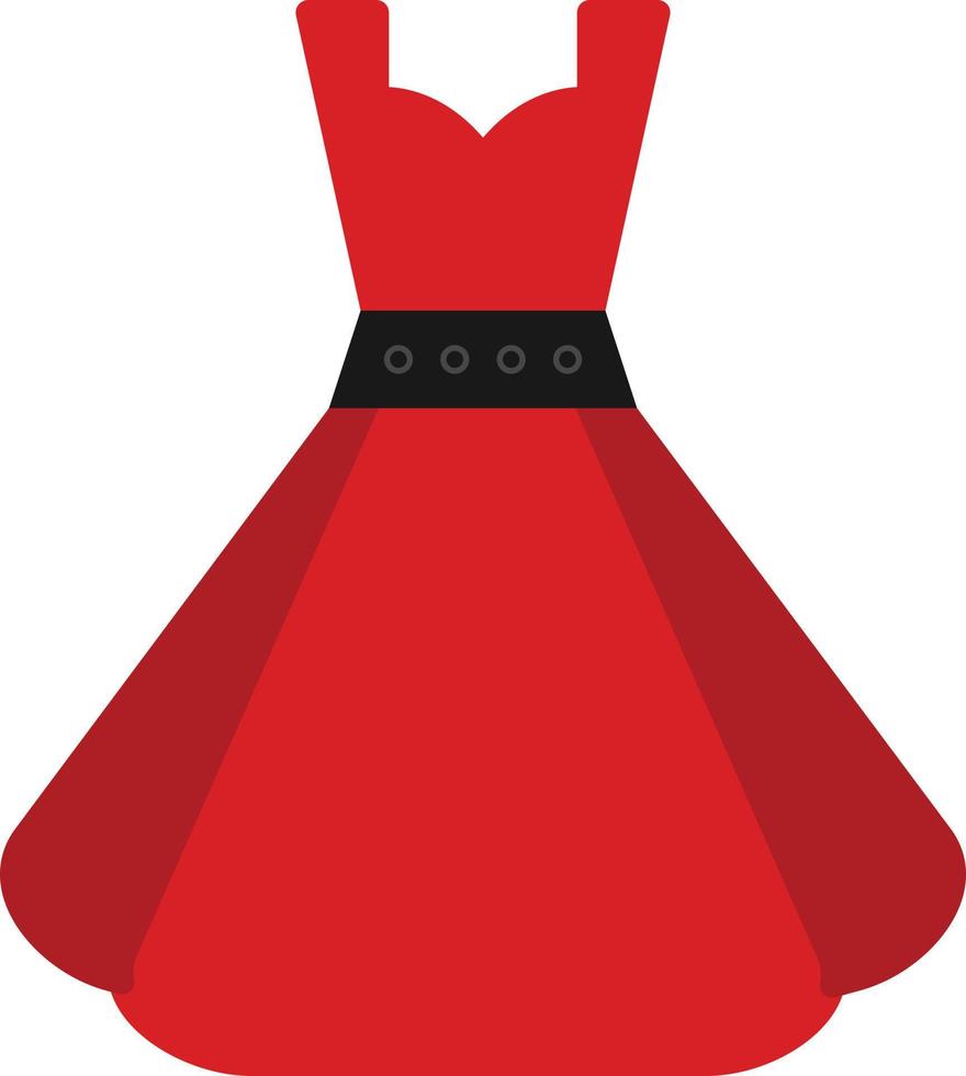 vestido, plano, icono vector