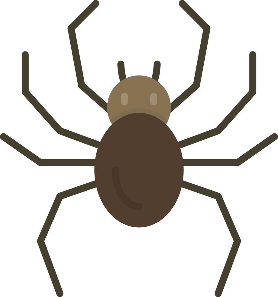 icono de araña plana vector