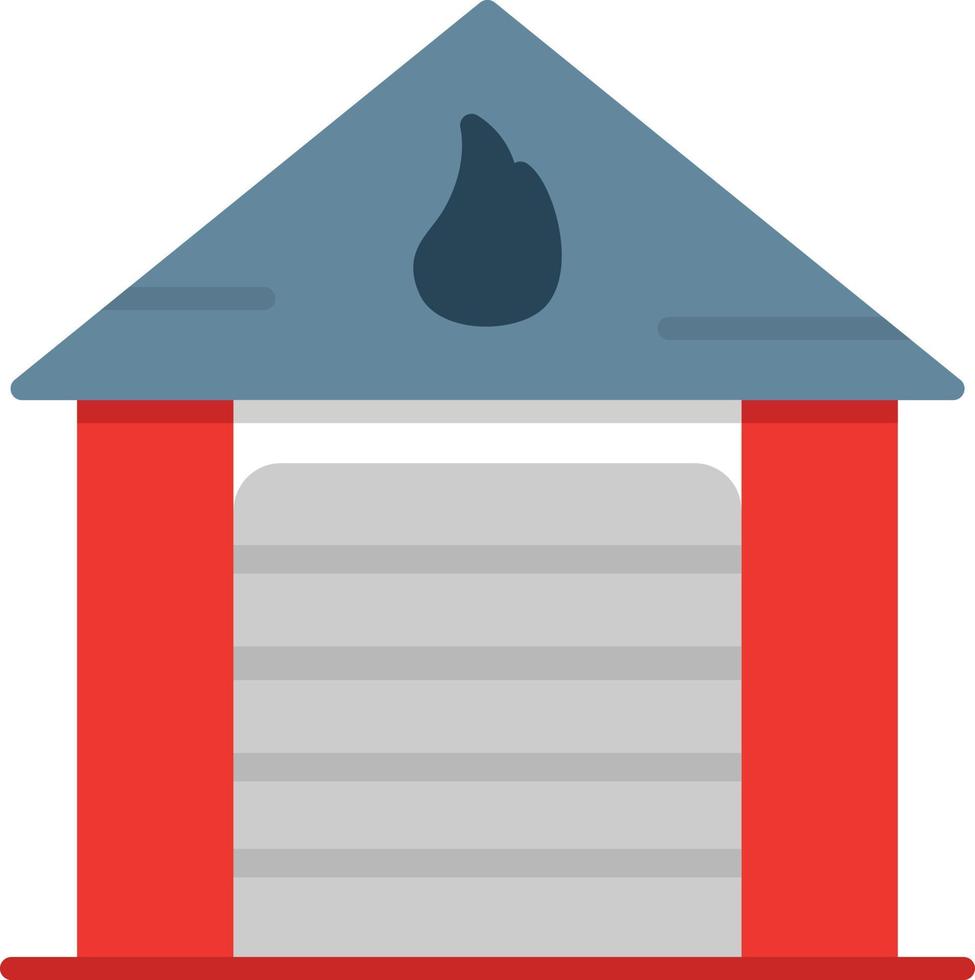 Fire Station Flat Icon vector