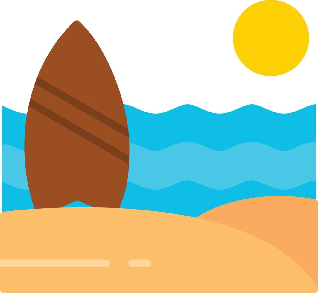 Surf Flat Icon vector