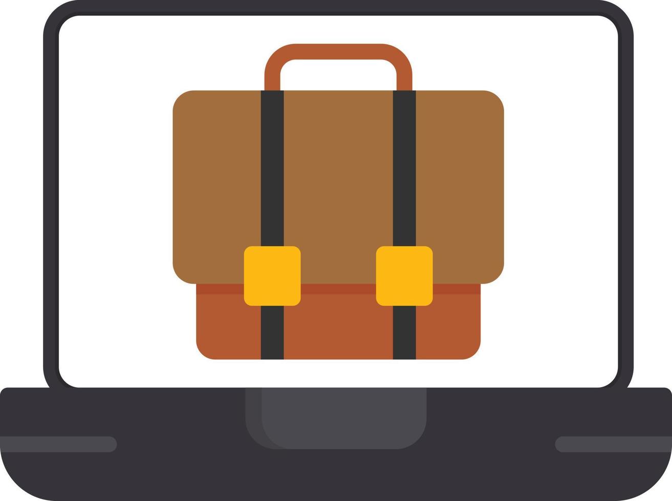 Telecommuting Flat Icon vector