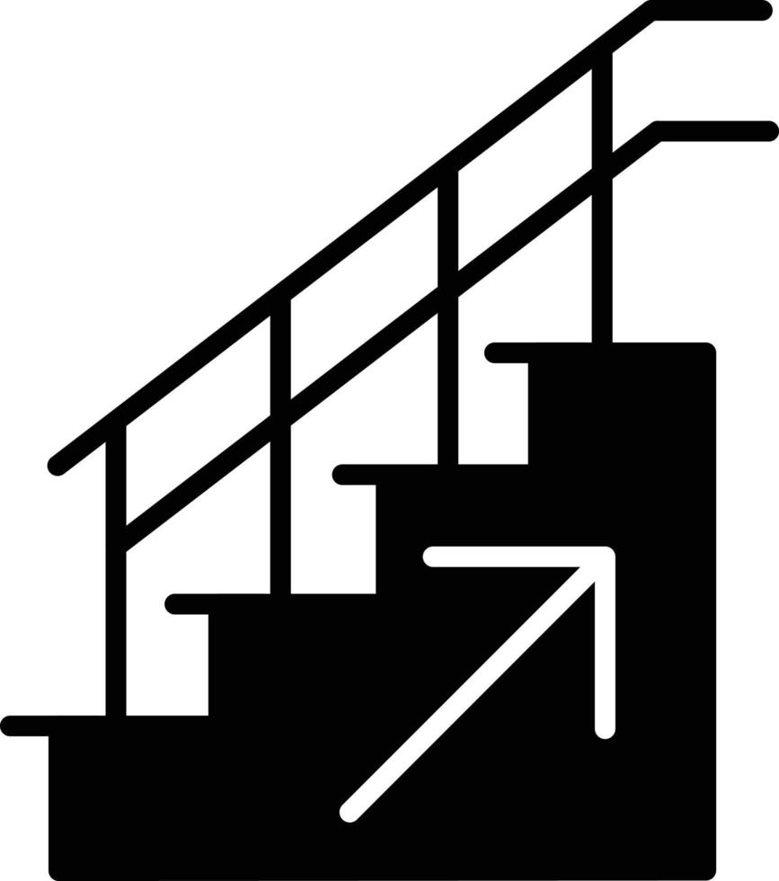 Stairs Glyph Icon vector