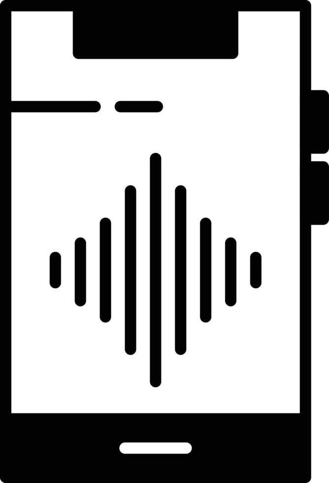 Audio Glyph Icon vector