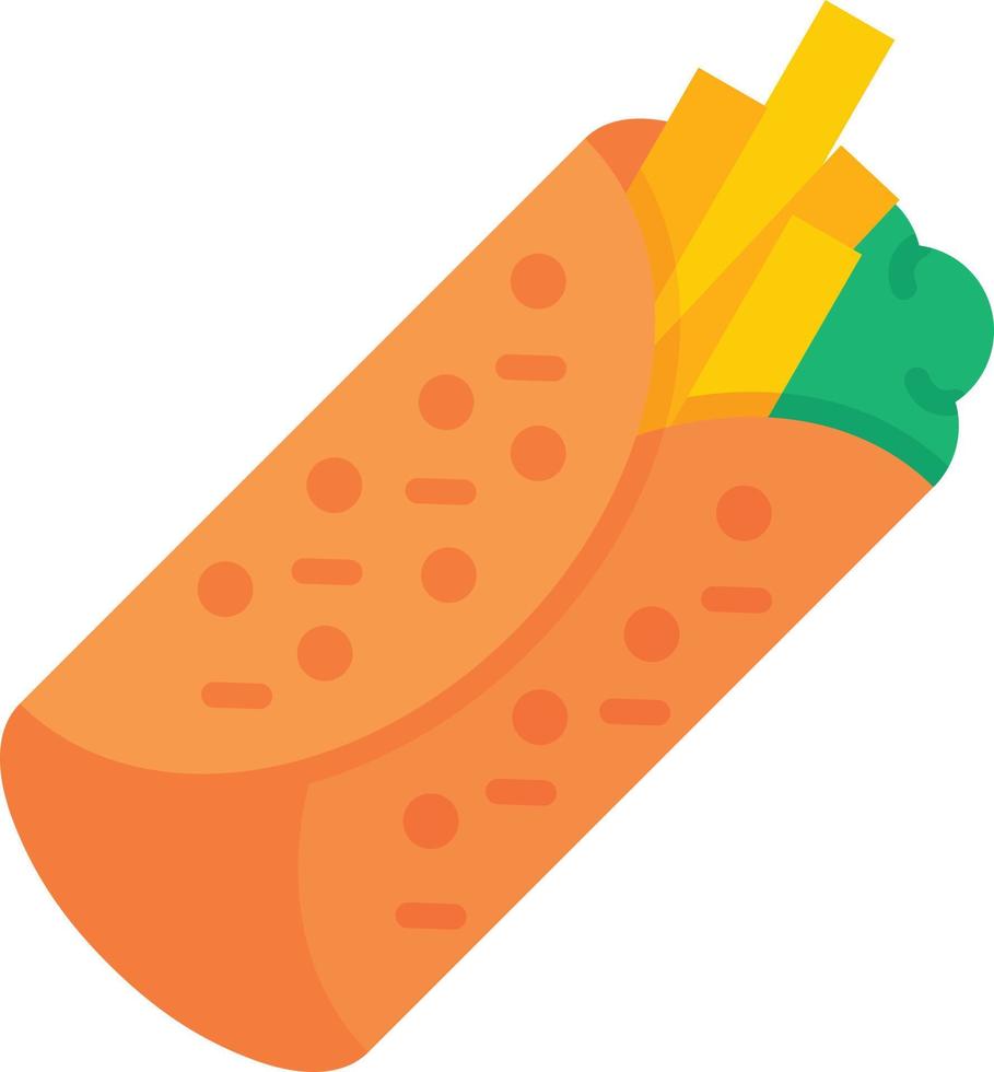 Fajita Flat Icon vector