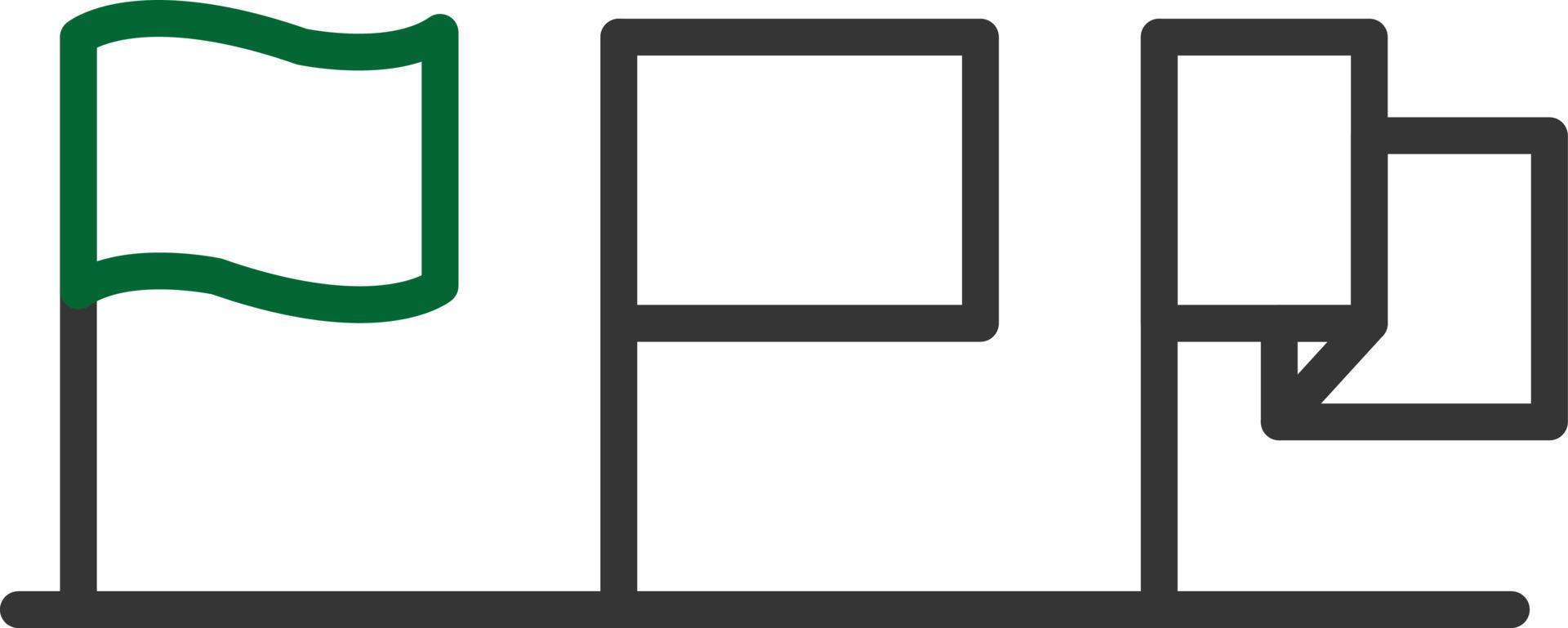 Flags Line Two Color vector