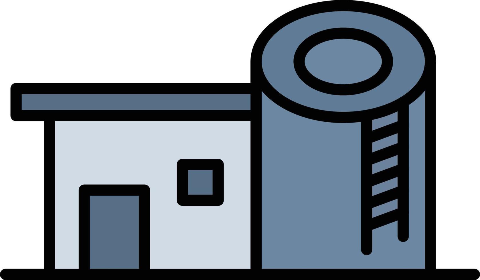 línea del tanque de almacenamiento llena vector