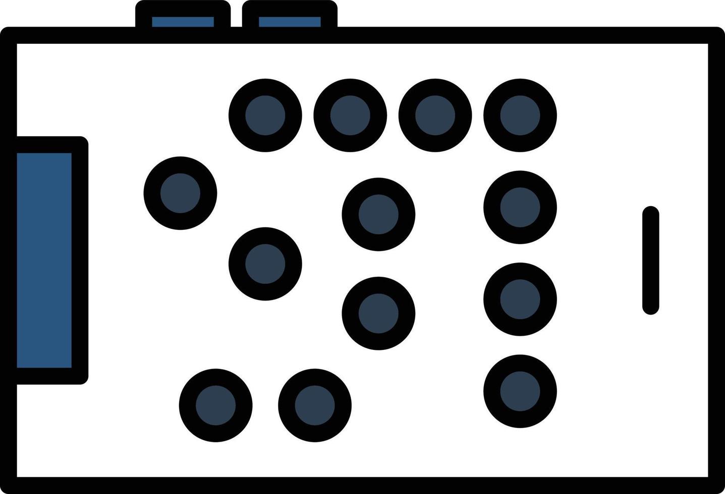 Braille Line Filled vector