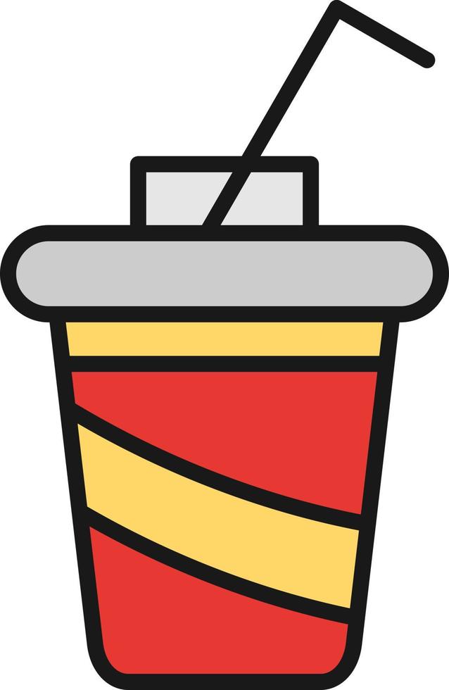 Soft Drink Line Filled vector