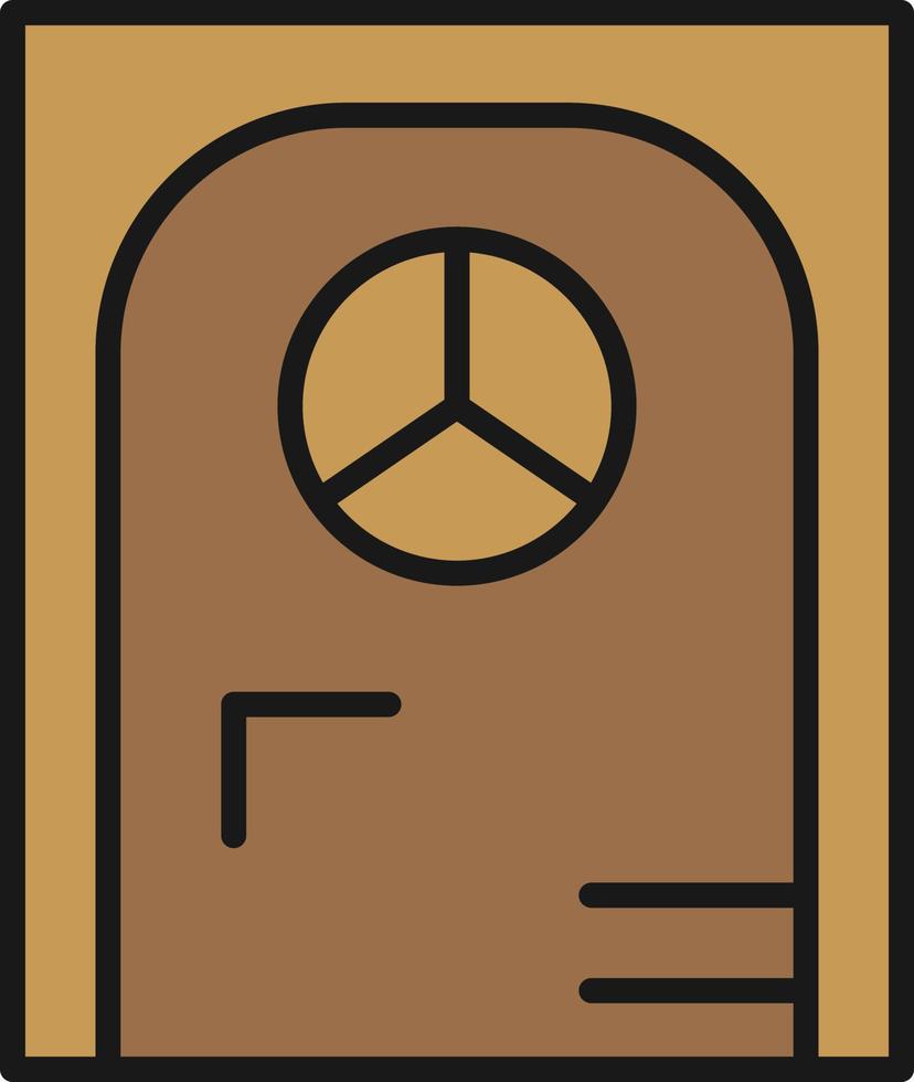 Ship Door Line Filled vector