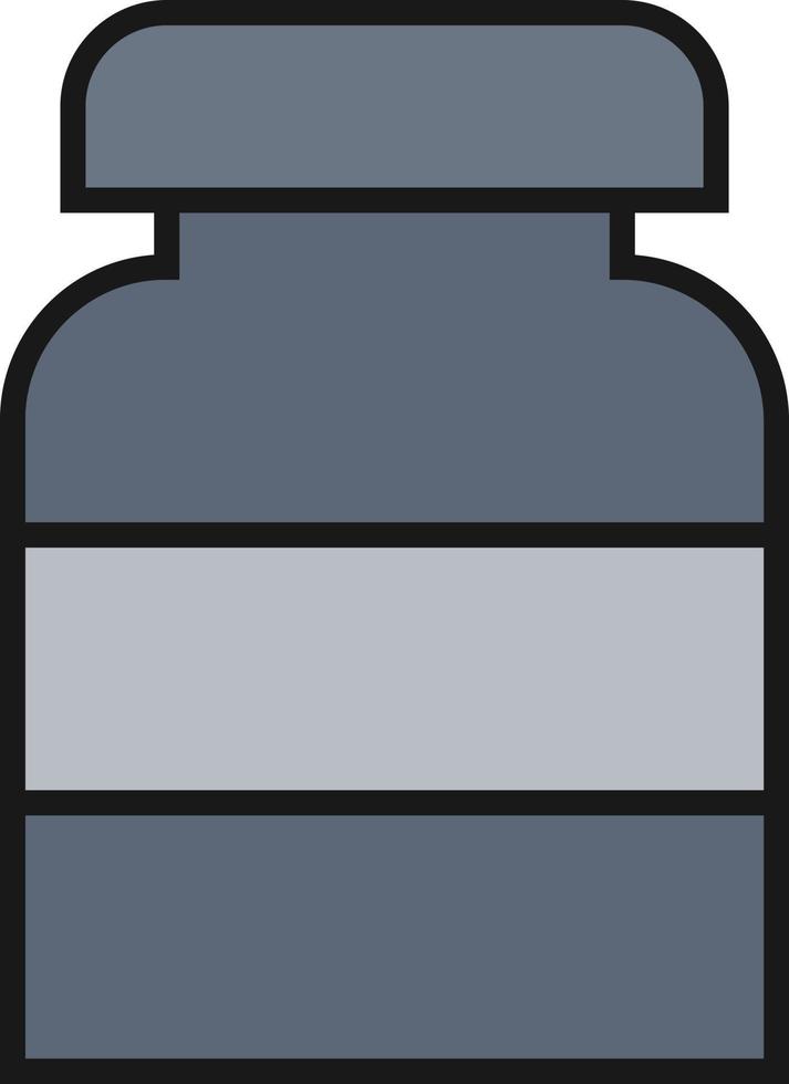 Pills Bottle Line Filled vector