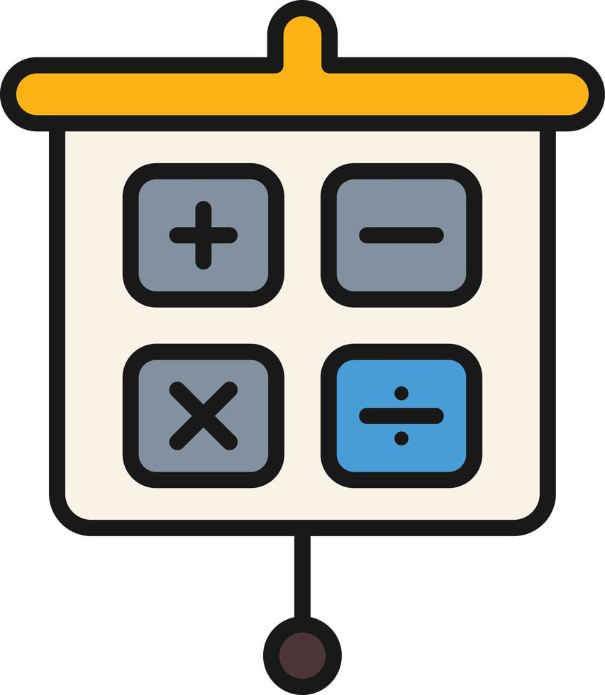 Calculation Presentation Line Filled vector