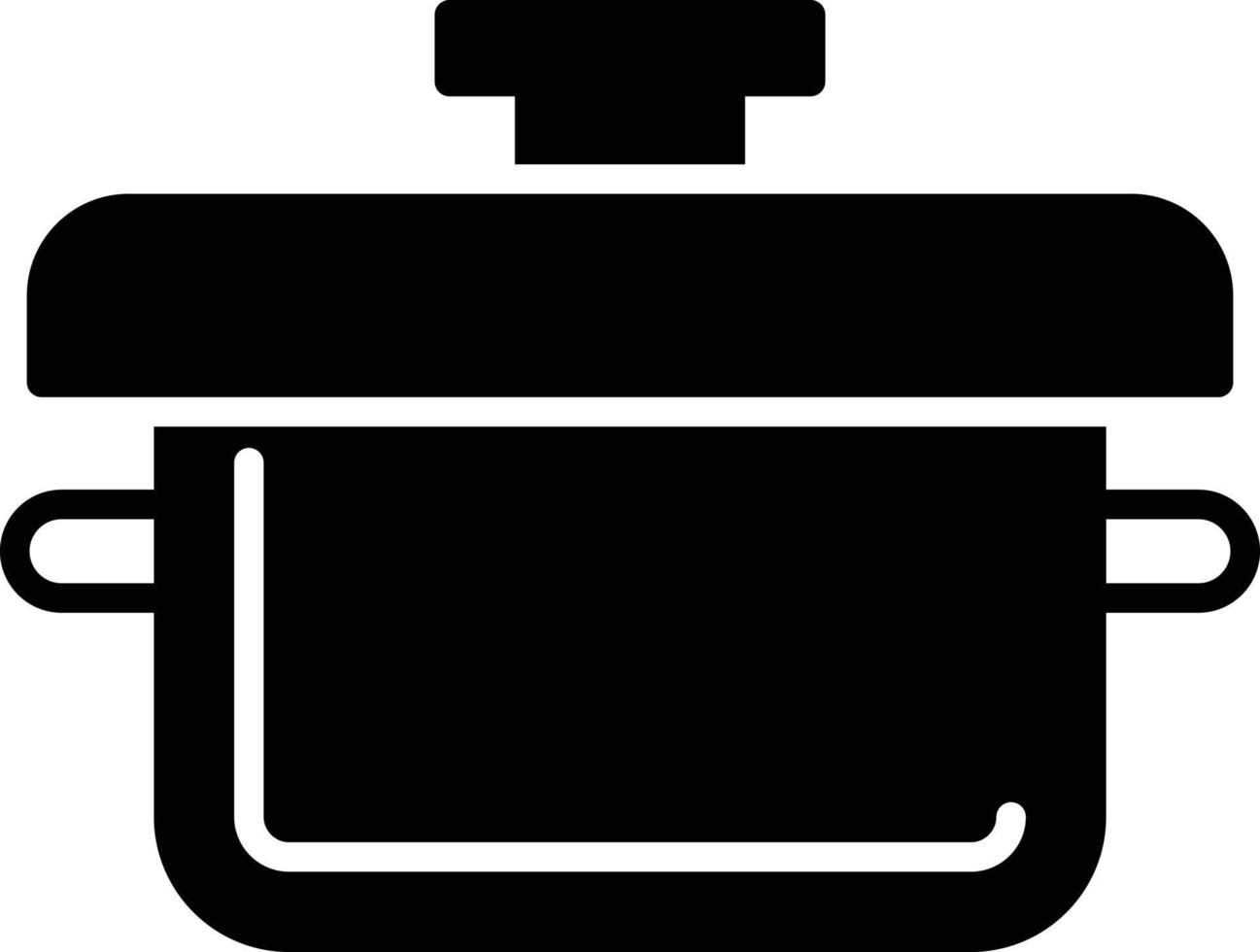 Cooking Pot Glyph Icon vector
