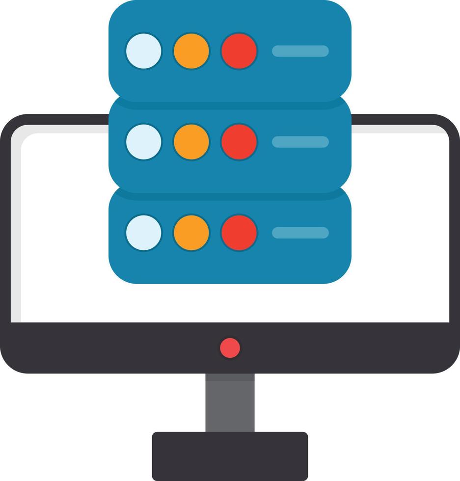 Database Flat Icon vector