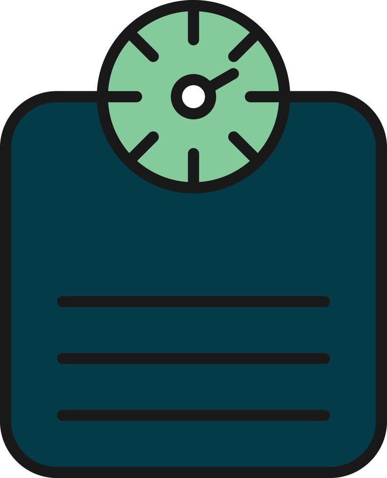 Weight Machine Line Filled vector