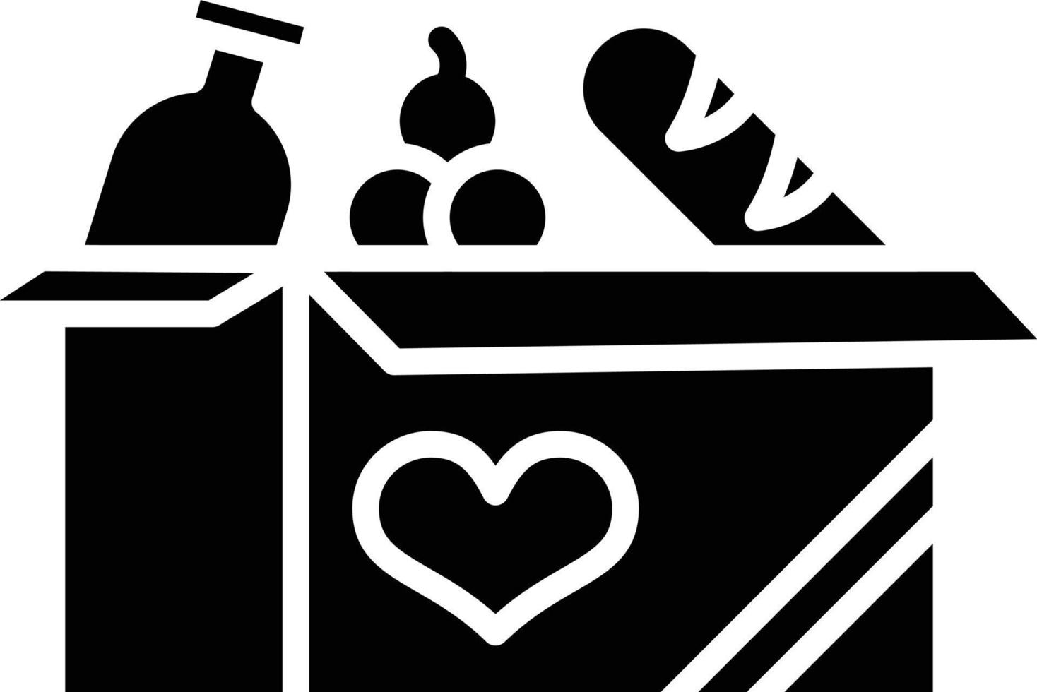 Food Donate Glyph Icon vector