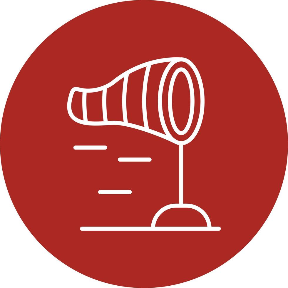 Windsock Line Circle Multicolor vector