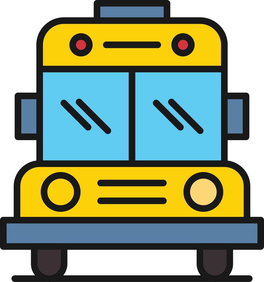 Bus Line Filled vector