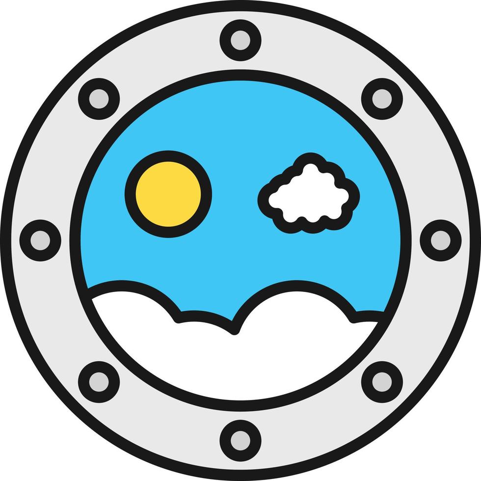 Porthole Line Filled vector