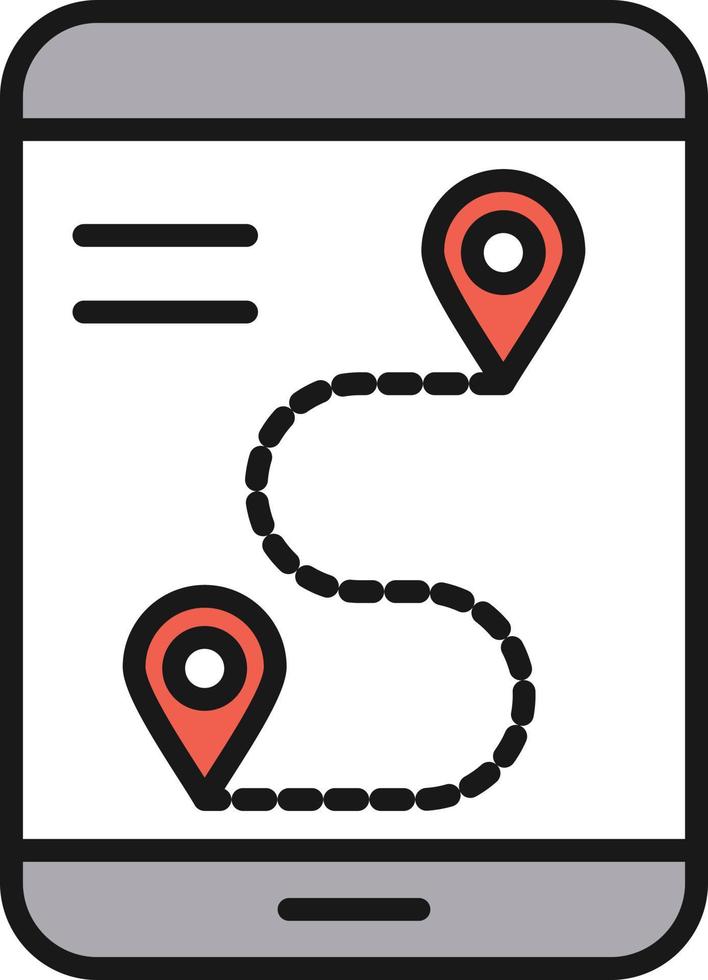 Gps Line Filled vector