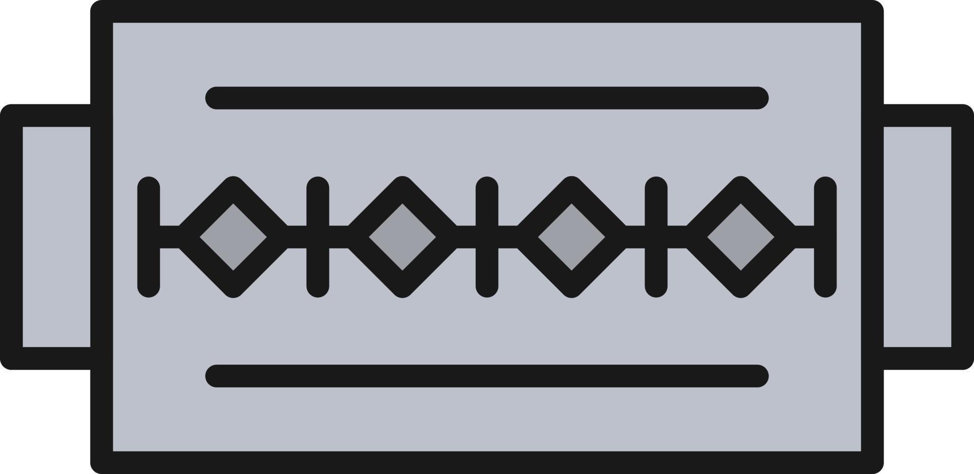 Razor Blade Line Filled vector