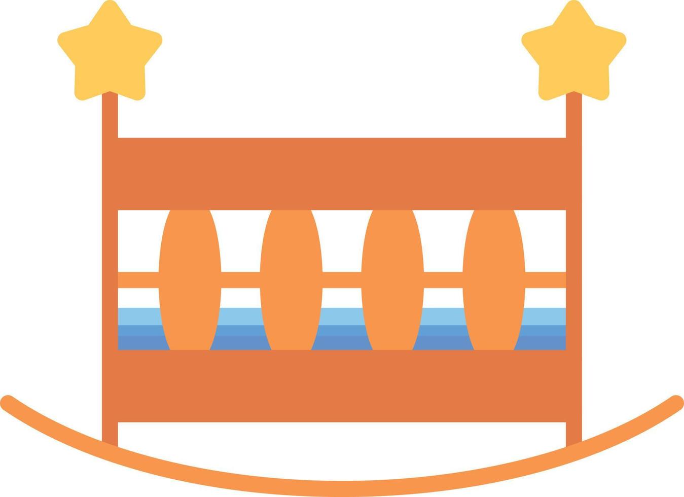 Crib Flat Icon vector
