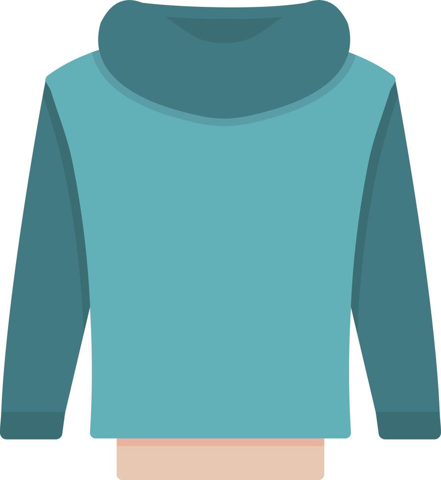 sudadera, plano, icono vector