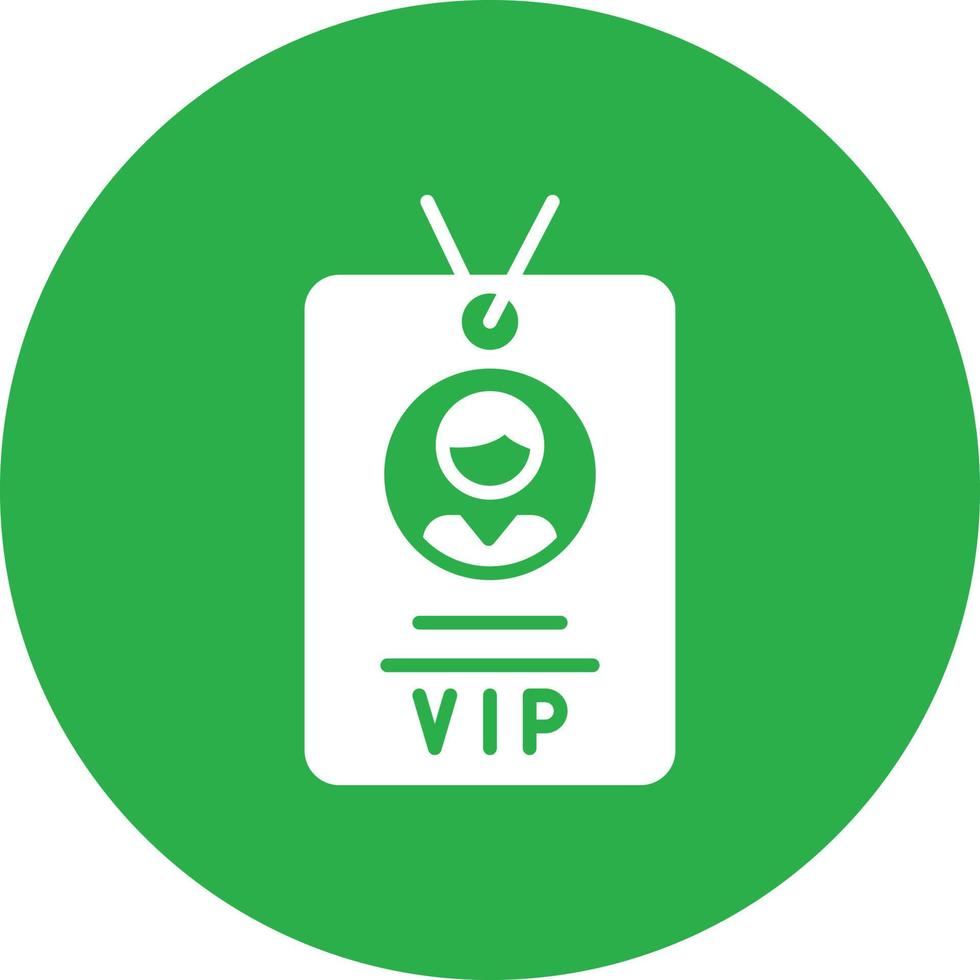 Vip Pass Glyph Circle Multicolor vector