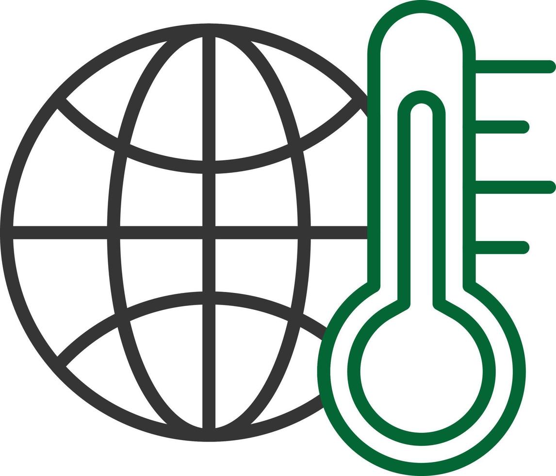 Global Warming Line Two Color vector