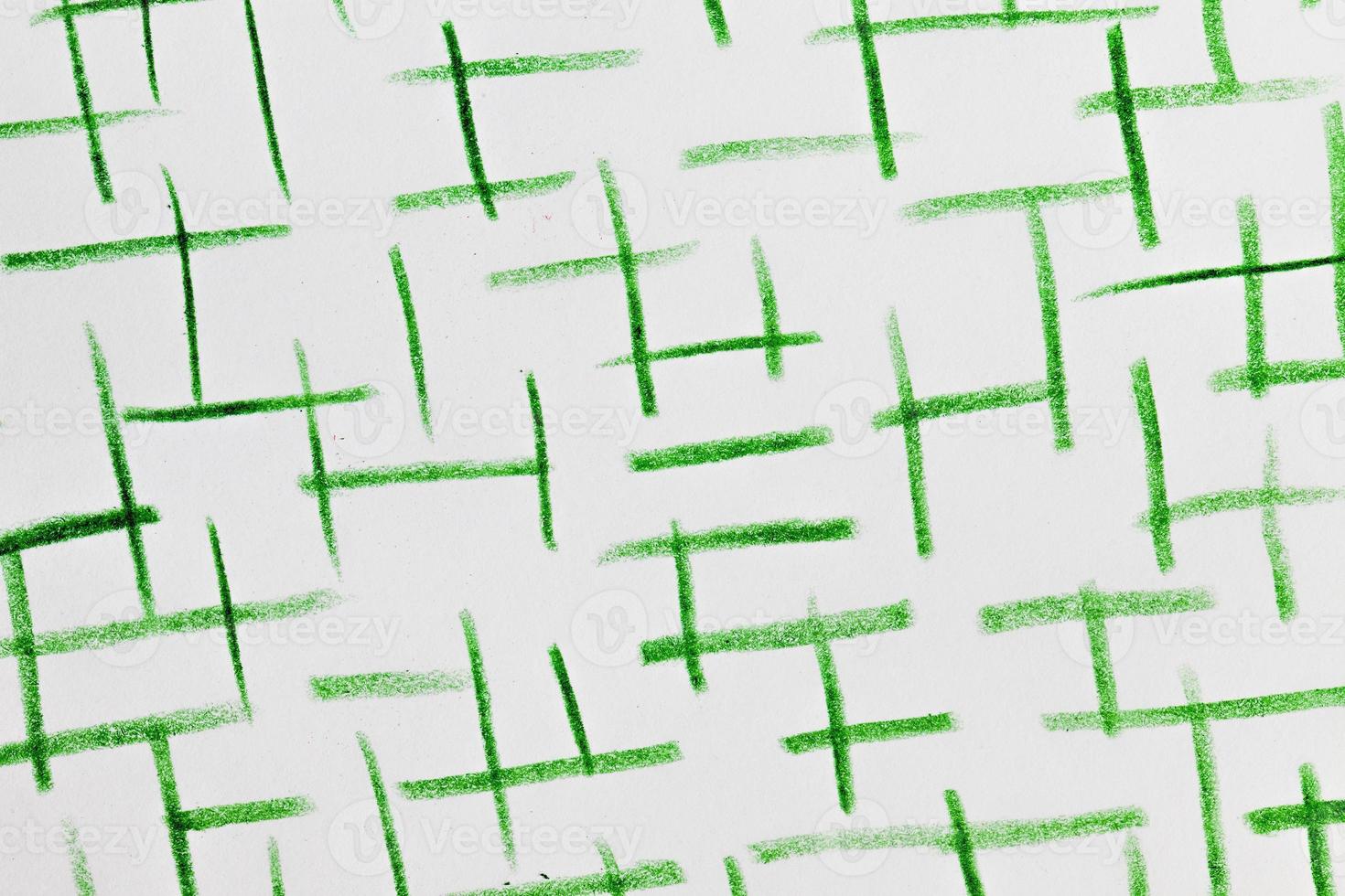chaotic lines in green pencil photo