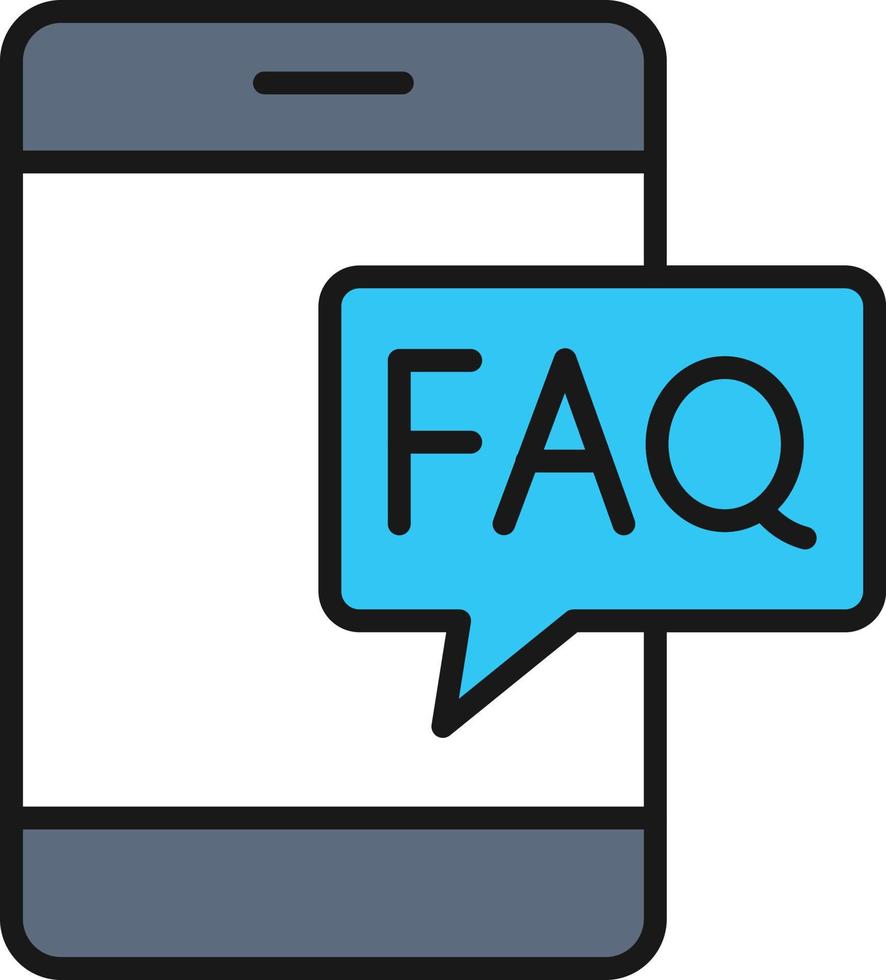 FAQ Line Filled vector