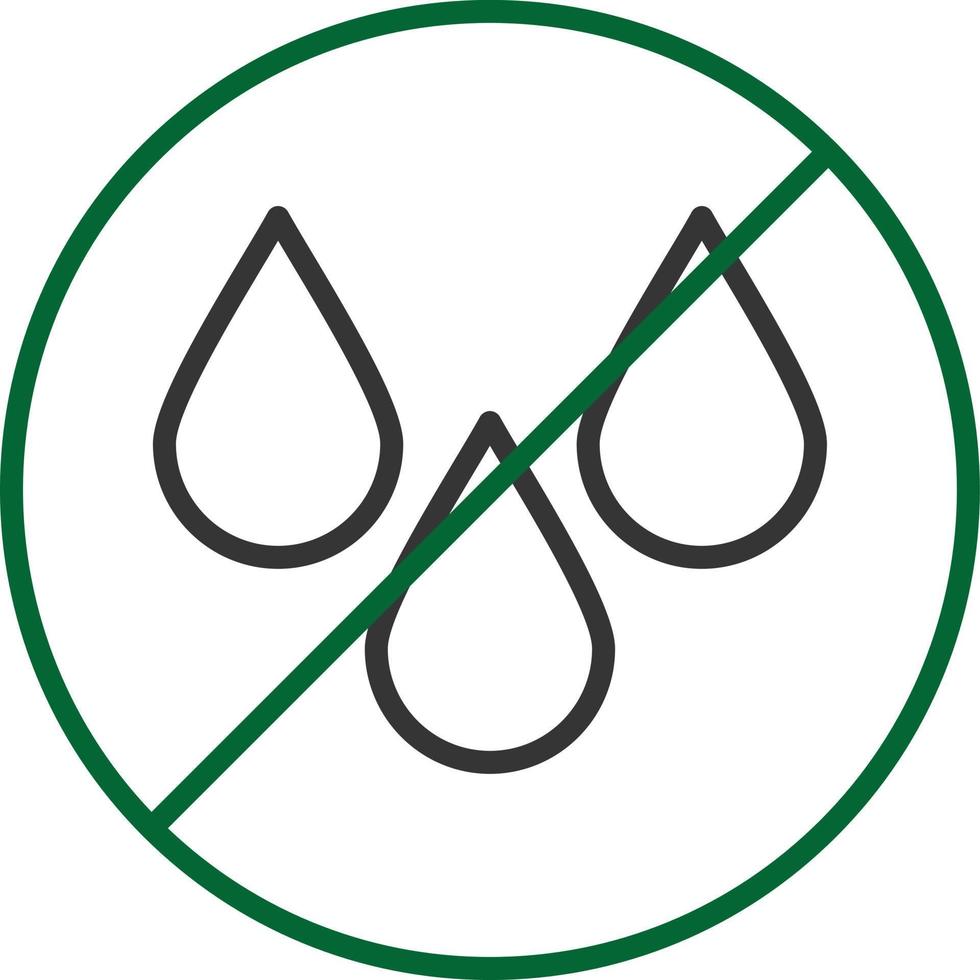 No Water Line Two Color vector