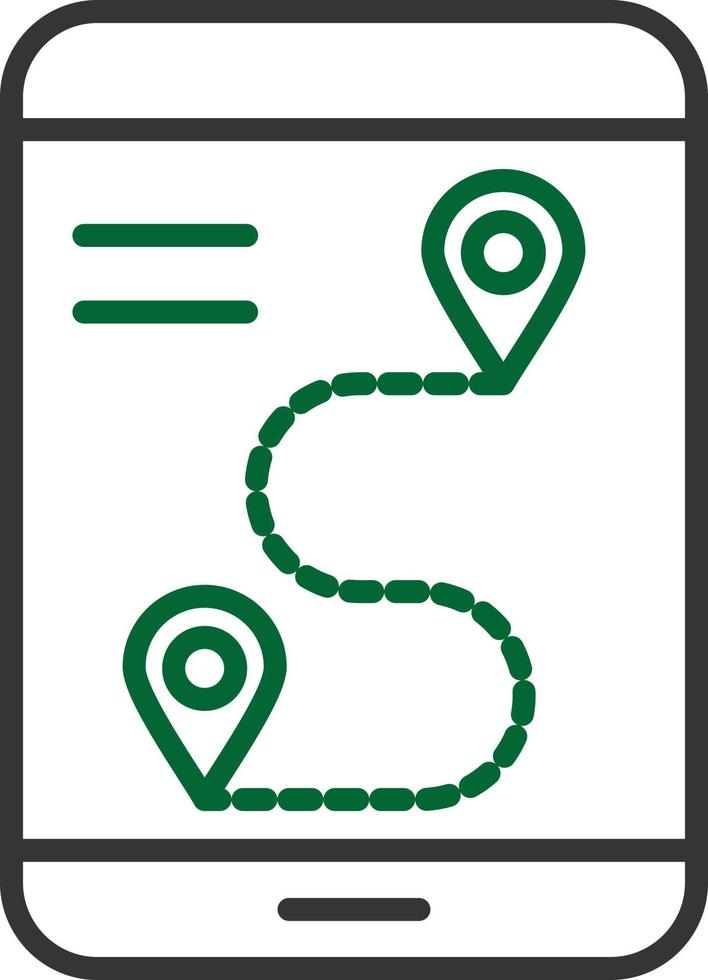 Gps Line Two Color vector