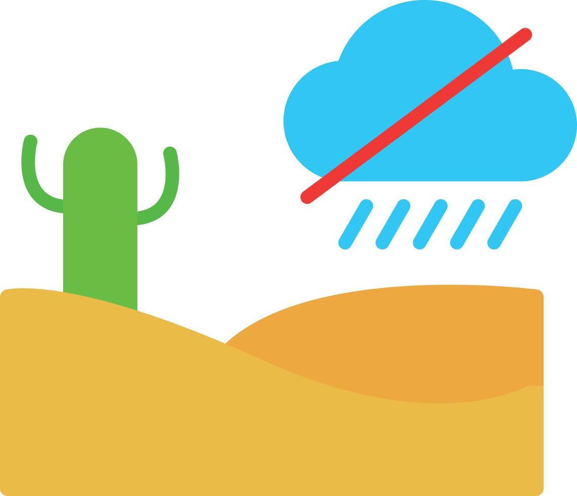 icono plano sin lluvia vector