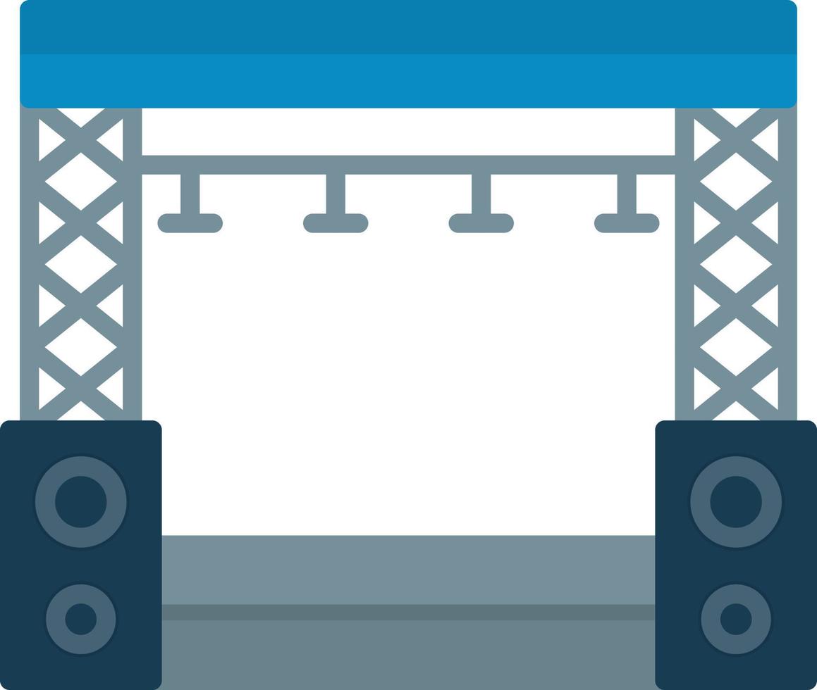 Stage Flat Icon vector